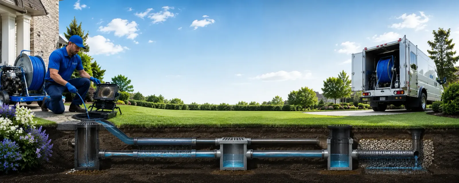 Outdoor drain cleaning information for Ravia, OK